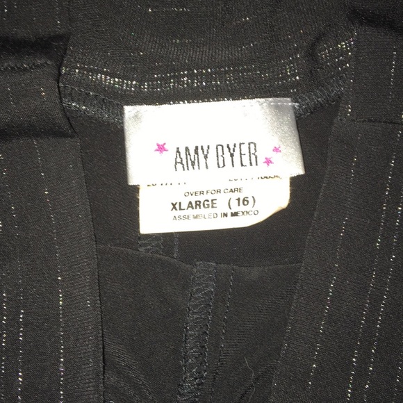 Amy Byer Black and Silver Capri Palazzo Pants - Picture 4 of 6